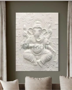 4x3 Feet Dancing Ganesha 3D Relief Mural Wall Art(Large Size Lord Ganesha 3d Wallart Relief Mural) 38 4x3 Feet Dancing Ganesha 3D Relief Mural Wall Art(Large Size Lord Ganesha 3d Wallart Relief Mural) -Artociti Sale Store 4x3 feet dancing ganesha 3d relief mural wall art decor 938