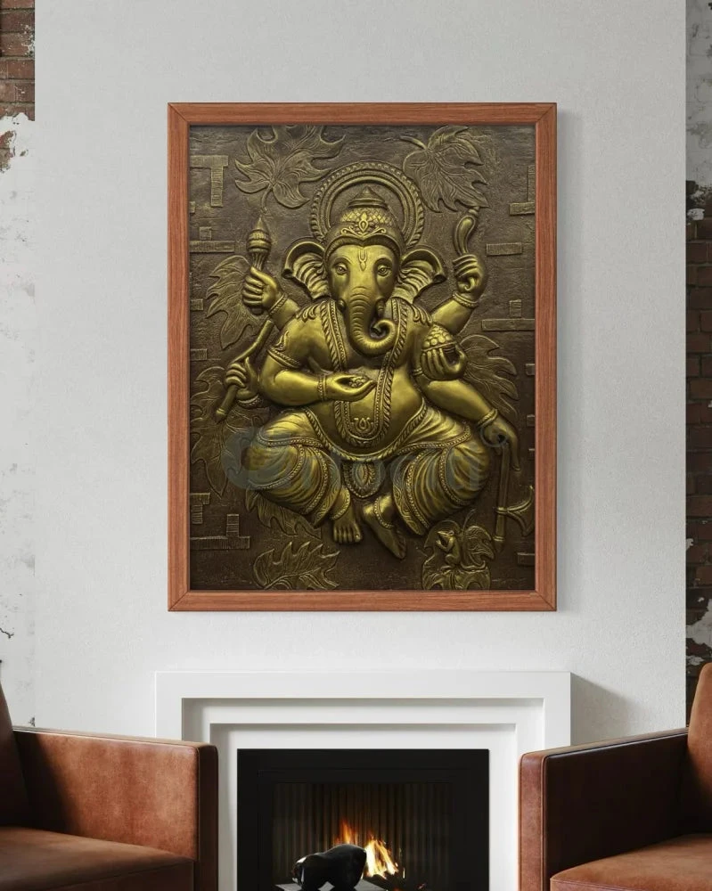 4x3 Feet Dancing Ganesha 3D Relief Mural Wall Art(Large Size Lord Ganesha 3d Wallart Relief Mural) 3 4x3 Feet Dancing Ganesha 3D Relief Mural Wall Art(Large Size Lord Ganesha 3d Wallart Relief Mural)