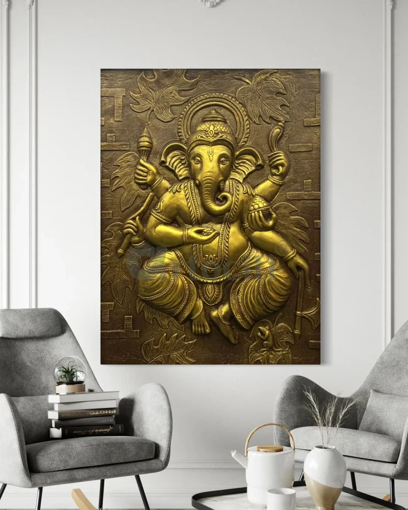 4x3 Feet Dancing Ganesha 3D Relief Mural Wall Art(Large Size Lord Ganesha 3d Wallart Relief Mural) 7 4x3 Feet Dancing Ganesha 3D Relief Mural Wall Art(Large Size Lord Ganesha 3d Wallart Relief Mural) - Image 5