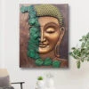 4x3 Feet Large Size 3D Buddha With Green Leaves Relief Mural Wall Art(4x3 Feet Large Size 3d Buddha Relief Mural Wall Art Ready To Hang) 1 4x3 Feet Large Size 3D Buddha With Green Leaves Relief Mural Wall Art(4x3 Feet Large Size 3d Buddha Relief Mural Wall Art Ready To Hang) -Artociti Sale Store 4x3 feet large size 3d buddha with green leaves relief mural wall art decor 872