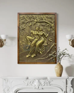 4X3 Feet Radha Krishna 3D Relief Mural Wall Art(4x3 Feet Radha Krishna 3d Relief Mural Wall Art) -Artociti Sale Store 4x3 feet radha krishna 3d relief mural wall art 480