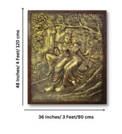4X3 Feet Radha Krishna 3D Relief Mural Wall Art(4x3 Feet Radha Krishna 3d Relief Mural Wall Art) -Artociti Sale Store 4x3 feet radha krishna 3d relief mural wall art 639