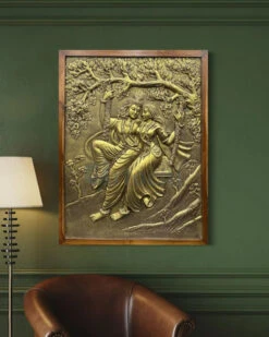 4X3 Feet Radha Krishna 3D Relief Mural Wall Art(4x3 Feet Radha Krishna 3d Relief Mural Wall Art) -Artociti Sale Store 4x3 feet radha krishna 3d relief mural wall art 757