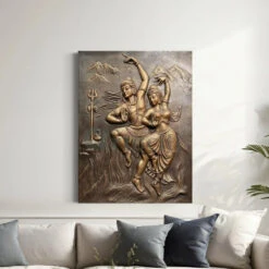 4x3 Feet Shiva Parvati 3D Relief Mural Wall Art(4x3 Feet Shiv Parvati 3d Relief Mural Wall Art Dancing God Dancing Shiv Ji And Parvati) 27 4x3 Feet Shiva Parvati 3D Relief Mural Wall Art(4x3 Feet Shiv Parvati 3d Relief Mural Wall Art Dancing God Dancing Shiv Ji And Parvati) -Artociti Sale Store 4x3 feet shiva parvati 3d relief mural wall art 443