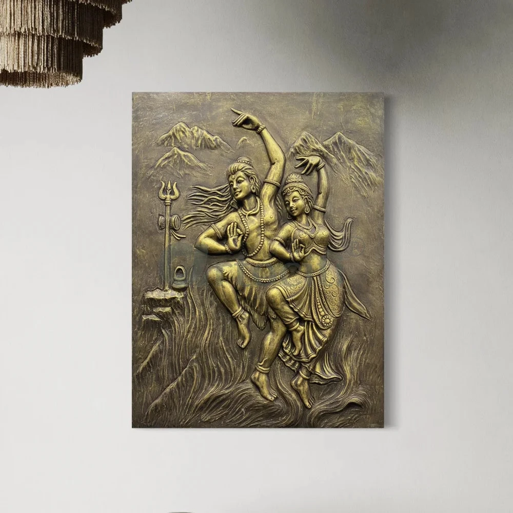 4x3 Feet Shiva Parvati 3D Relief Mural Wall Art(4x3 Feet Shiv Parvati 3d Relief Mural Wall Art Dancing God Dancing Shiv Ji And Parvati) 18 4x3 Feet Shiva Parvati 3D Relief Mural Wall Art(4x3 Feet Shiv Parvati 3d Relief Mural Wall Art Dancing God Dancing Shiv Ji And Parvati) - Image 16