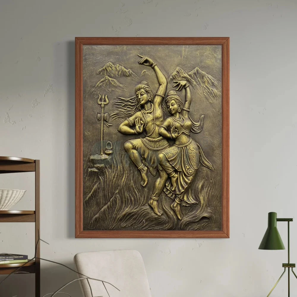 4x3 Feet Shiva Parvati 3D Relief Mural Wall Art(4x3 Feet Shiv Parvati 3d Relief Mural Wall Art Dancing God Dancing Shiv Ji And Parvati) 15 4x3 Feet Shiva Parvati 3D Relief Mural Wall Art(4x3 Feet Shiv Parvati 3d Relief Mural Wall Art Dancing God Dancing Shiv Ji And Parvati) - Image 13