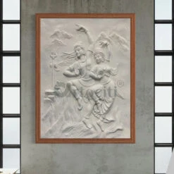 4x3 Feet Shiva Parvati 3D Relief Mural Wall Art(4x3 Feet Shiv Parvati 3d Relief Mural Wall Art Dancing God Dancing Shiv Ji And Parvati) 38 4x3 Feet Shiva Parvati 3D Relief Mural Wall Art(4x3 Feet Shiv Parvati 3d Relief Mural Wall Art Dancing God Dancing Shiv Ji And Parvati) -Artociti Sale Store 4x3 feet shiva parvati 3d relief mural wall art 903