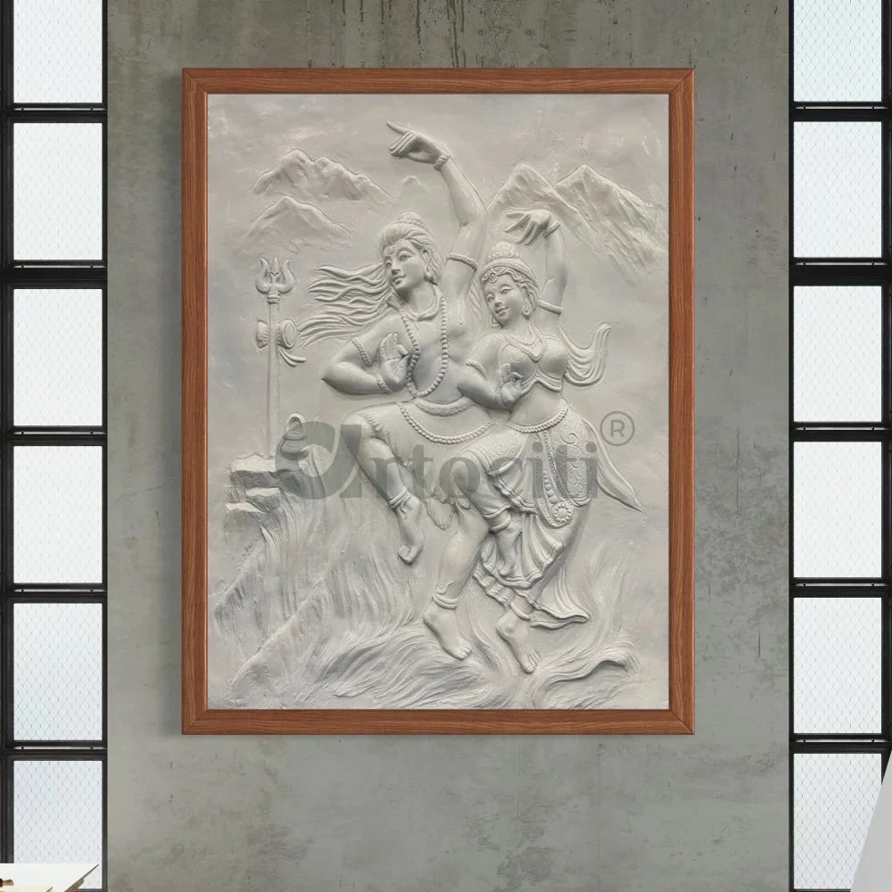4x3 Feet Shiva Parvati 3D Relief Mural Wall Art(4x3 Feet Shiv Parvati 3d Relief Mural Wall Art Dancing God Dancing Shiv Ji And Parvati) 19 4x3 Feet Shiva Parvati 3D Relief Mural Wall Art(4x3 Feet Shiv Parvati 3d Relief Mural Wall Art Dancing God Dancing Shiv Ji And Parvati) - Image 17