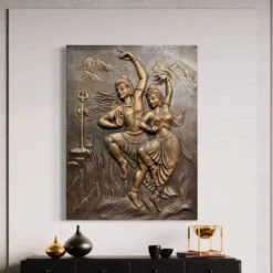 4x3 Feet Shiva Parvati 3D Relief Mural Wall Art(4x3 Feet Shiv Parvati 3d Relief Mural Wall Art Dancing God Dancing Shiv Ji And Parvati) 26 4x3 Feet Shiva Parvati 3D Relief Mural Wall Art(4x3 Feet Shiv Parvati 3d Relief Mural Wall Art Dancing God Dancing Shiv Ji And Parvati) -Artociti Sale Store 4x3 feet shiva parvati 3d relief mural wall art 916