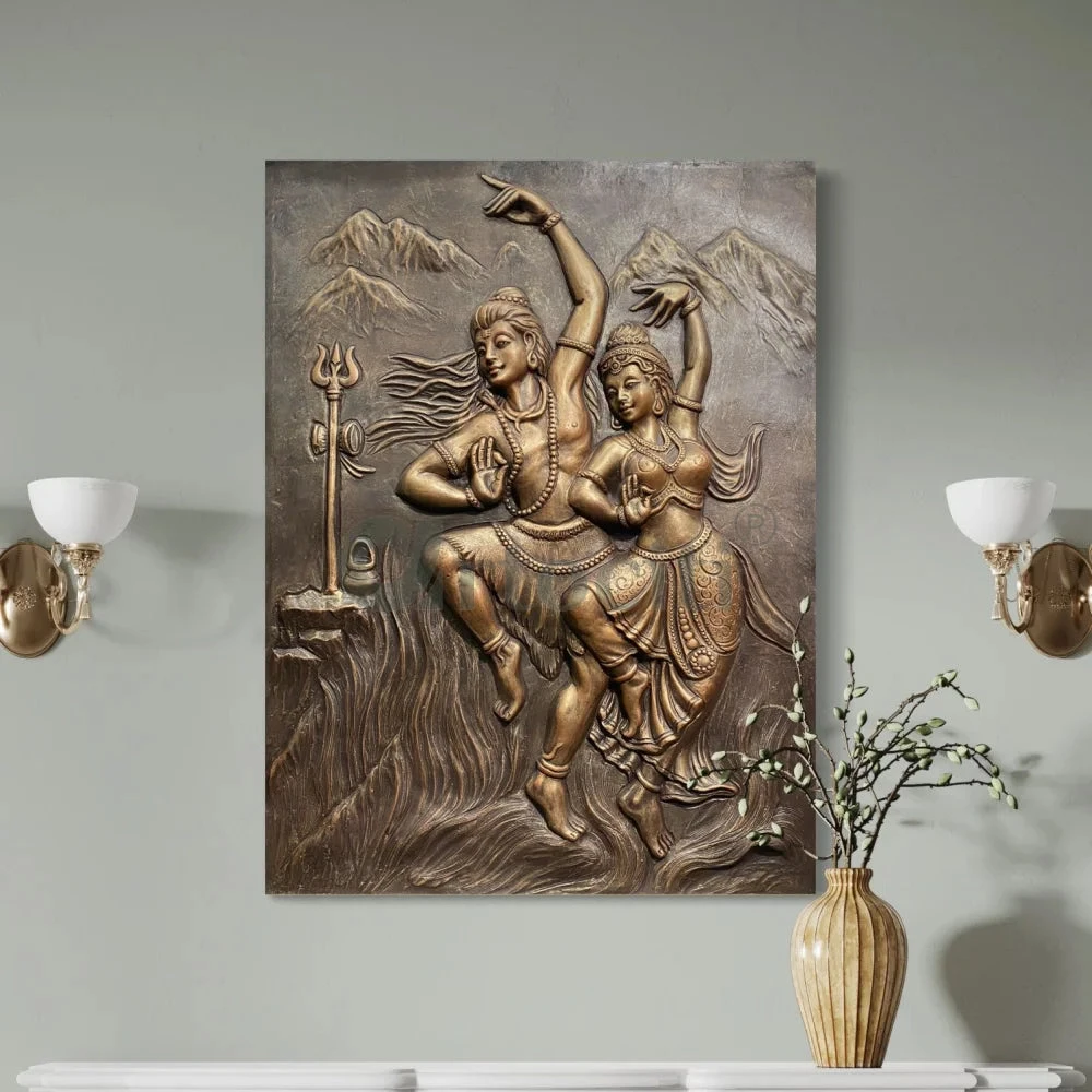4x3 Feet Shiva Parvati 3D Relief Mural Wall Art(4x3 Feet Shiv Parvati 3d Relief Mural Wall Art Dancing God Dancing Shiv Ji And Parvati) 10 4x3 Feet Shiva Parvati 3D Relief Mural Wall Art(4x3 Feet Shiv Parvati 3d Relief Mural Wall Art Dancing God Dancing Shiv Ji And Parvati) - Image 8