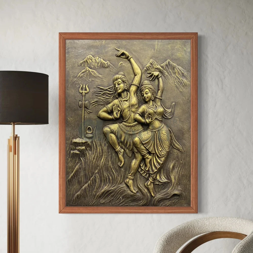4x3 Feet Shiva Parvati 3D Relief Mural Wall Art(4x3 Feet Shiv Parvati 3d Relief Mural Wall Art Dancing God Dancing Shiv Ji And Parvati) 14 4x3 Feet Shiva Parvati 3D Relief Mural Wall Art(4x3 Feet Shiv Parvati 3d Relief Mural Wall Art Dancing God Dancing Shiv Ji And Parvati) - Image 12