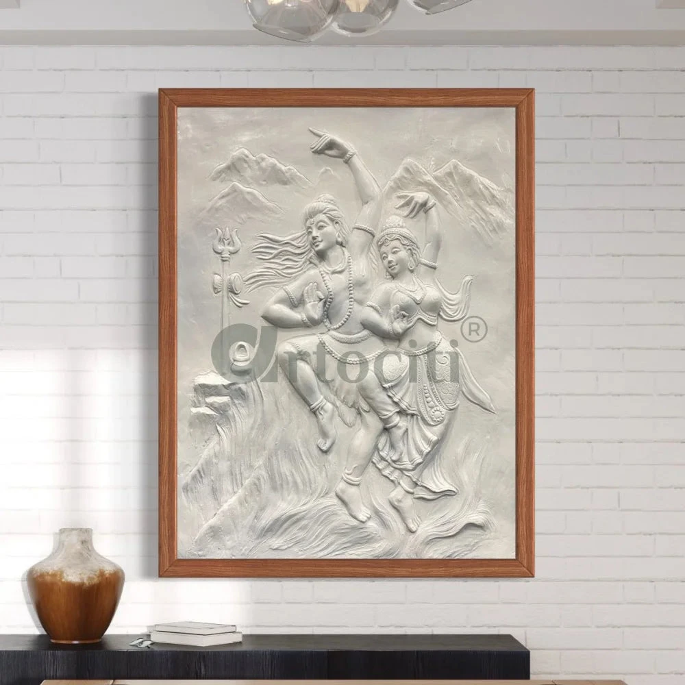 4x3 Feet Shiva Parvati 3D Relief Mural Wall Art(4x3 Feet Shiv Parvati 3d Relief Mural Wall Art Dancing God Dancing Shiv Ji And Parvati) 21 4x3 Feet Shiva Parvati 3D Relief Mural Wall Art(4x3 Feet Shiv Parvati 3d Relief Mural Wall Art Dancing God Dancing Shiv Ji And Parvati) - Image 19