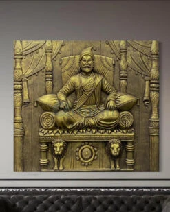 5.2X4.5 Feet Chattrapati Shivaji Maharaj 3D Relief Mural Wall Art(5 2x4 5 Feet Chhatrapati Shivaji Maharaj 3d Relief Mural Wall Art) -Artociti Sale Store 5 2x4 feet chattrapati shivaji maharaj 3d relief mural wall art 123
