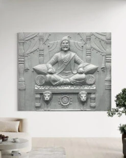 5.2X4.5 Feet Chattrapati Shivaji Maharaj 3D Relief Mural Wall Art(5 2x4 5 Feet Chhatrapati Shivaji Maharaj 3d Relief Mural Wall Art) -Artociti Sale Store 5 2x4 feet chattrapati shivaji maharaj 3d relief mural wall art 272