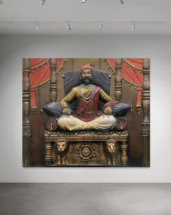 5.2X4.5 Feet Chattrapati Shivaji Maharaj 3D Relief Mural Wall Art(5 2x4 5 Feet Chhatrapati Shivaji Maharaj 3d Relief Mural Wall Art) -Artociti Sale Store 5 2x4 feet chattrapati shivaji maharaj 3d relief mural wall art 371