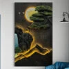 5X3 Feet Modern Abstract Mountain Tree And Sun 3d Relief Mural Wall Art With Led Light | Nature Inspired(5x3 Feet Modern Abstract Mountain Tree And Sun 3d Relief Mural Wall Art With Led Light Nature Inspired) -Artociti Sale Store 5x3 feet modern abstract mountain tree and sun 3d relief mural wall art with led light nature inspired multicolor 481