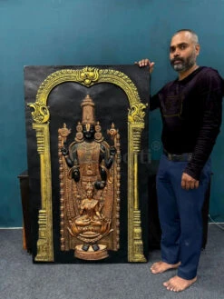 5x3 Feet Tirupati Balaji With Goddess Lakshmi 3D Wall Art Relief Mural(Copy Of Tirupati 5x3 Feet Balaji With Goddess Lakshmi 3d Wall Art Relief Mural) 21 5x3 Feet Tirupati Balaji With Goddess Lakshmi 3D Wall Art Relief Mural(Copy Of Tirupati 5x3 Feet Balaji With Goddess Lakshmi 3d Wall Art Relief Mural) -Artociti Sale Store 5x3 feet tirupati balaji with goddess lakshmi 3d wall art relief mural 631