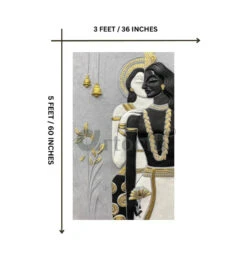 5x3 Ft Abstract Radha Krishna 3D Relief Mural Wall Art(5x3 Feet Abstract Radha Krishna 3d Elevation Sculpture Relief Mural Wall Art Ready To Hang) 25 5x3 Ft Abstract Radha Krishna 3D Relief Mural Wall Art(5x3 Feet Abstract Radha Krishna 3d Elevation Sculpture Relief Mural Wall Art Ready To Hang) -Artociti Sale Store 5x3 ft abstract radha krishna 3d relief mural wall art 108