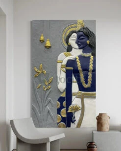 5x3 Ft Abstract Radha Krishna 3D Relief Mural Wall Art(5x3 Feet Abstract Radha Krishna 3d Elevation Sculpture Relief Mural Wall Art Ready To Hang) 21 5x3 Ft Abstract Radha Krishna 3D Relief Mural Wall Art(5x3 Feet Abstract Radha Krishna 3d Elevation Sculpture Relief Mural Wall Art Ready To Hang) -Artociti Sale Store 5x3 ft abstract radha krishna 3d relief mural wall art 232