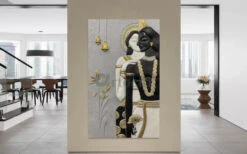 5x3 Ft Abstract Radha Krishna 3D Relief Mural Wall Art(5x3 Feet Abstract Radha Krishna 3d Elevation Sculpture Relief Mural Wall Art Ready To Hang) 17 5x3 Ft Abstract Radha Krishna 3D Relief Mural Wall Art(5x3 Feet Abstract Radha Krishna 3d Elevation Sculpture Relief Mural Wall Art Ready To Hang) -Artociti Sale Store 5x3 ft abstract radha krishna 3d relief mural wall art 291