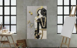 5x3 Ft Abstract Radha Krishna 3D Relief Mural Wall Art(5x3 Feet Abstract Radha Krishna 3d Elevation Sculpture Relief Mural Wall Art Ready To Hang)