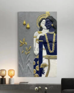 5x3 Ft Abstract Radha Krishna 3D Relief Mural Wall Art(5x3 Feet Abstract Radha Krishna 3d Elevation Sculpture Relief Mural Wall Art Ready To Hang) 20 5x3 Ft Abstract Radha Krishna 3D Relief Mural Wall Art(5x3 Feet Abstract Radha Krishna 3d Elevation Sculpture Relief Mural Wall Art Ready To Hang) -Artociti Sale Store 5x3 ft abstract radha krishna 3d relief mural wall art 909