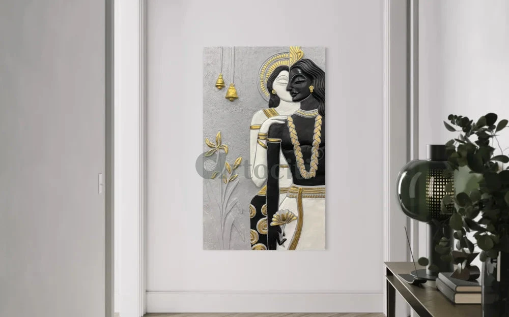 5x3 Ft Abstract Radha Krishna 3D Relief Mural Wall Art(5x3 Feet Abstract Radha Krishna 3d Elevation Sculpture Relief Mural Wall Art Ready To Hang) 5 5x3 Ft Abstract Radha Krishna 3D Relief Mural Wall Art(5x3 Feet Abstract Radha Krishna 3d Elevation Sculpture Relief Mural Wall Art Ready To Hang) - Image 3