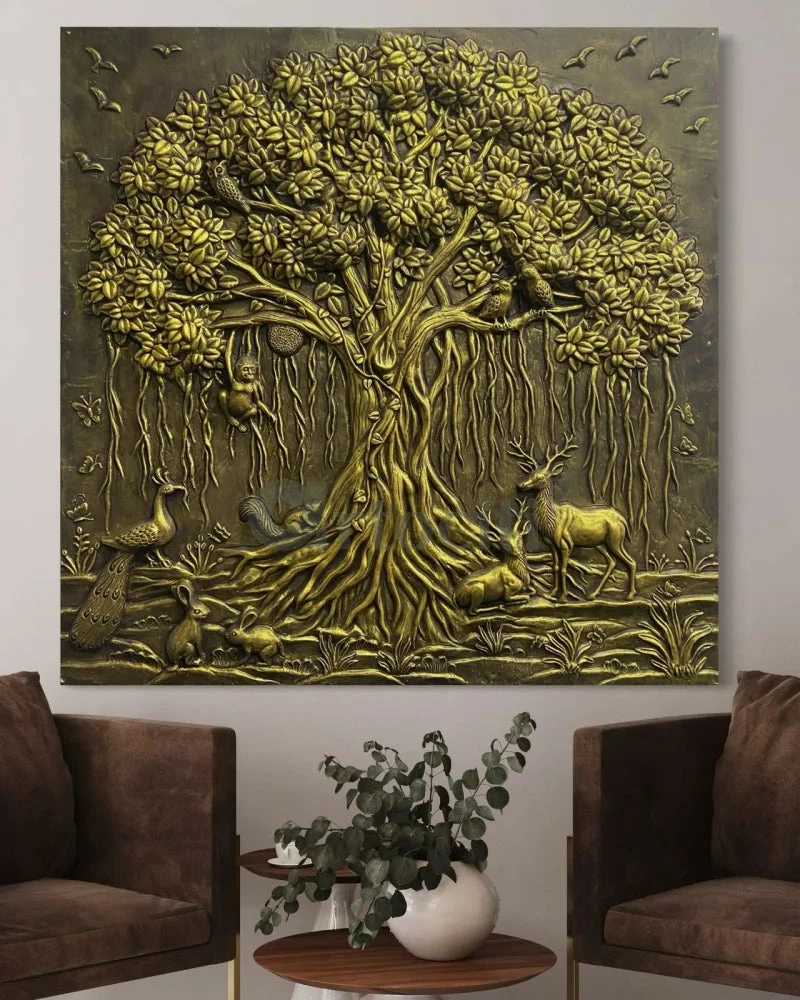 5X5 Feet Sacred Banyan Tree Of Life 3D Nature Relief Murals Wall Art(5x5 Feet Sacred Banyan Tree Nature 3d Relief Murals Wall Art) 9 5X5 Feet Sacred Banyan Tree Of Life 3D Nature Relief Murals Wall Art(5x5 Feet Sacred Banyan Tree Nature 3d Relief Murals Wall Art) - Image 8