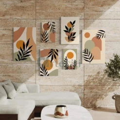 6-Piece Abstract Boho Canvas Art Set(Boho Vibes 6 Piece Abstract Boho Canvas Art Set Premium Polycotton Vibrant Modern) -Artociti Sale Store 6 piece abstract boho canvas art set 973