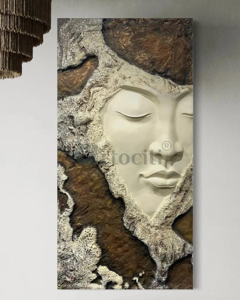 6X3 Feet Modern Abstract Face 3D Relief Mural Wall Art | Ready To Hang(6x3 Feet Modern Abstract Face 3d Relief Mural Wall Art Ready To Hang) 4 6X3 Feet Modern Abstract Face 3D Relief Mural Wall Art | Ready To Hang(6x3 Feet Modern Abstract Face 3d Relief Mural Wall Art Ready To Hang) - Image 2