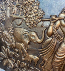 7x4 Feet Radha Krishna 3D Elevation Sculpture Relief Mural Wall Art(Large Size 7x4 Feet Radha Krishna 3d Elevation Sculpture Relief Mural Wall Art) -Artociti Sale Store 7x4 feet radha krishna 3d elevation sculpture relief mural wall art 400