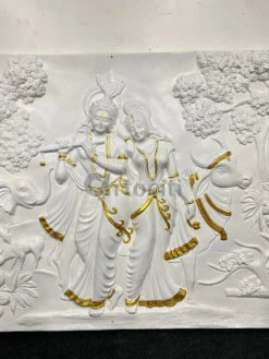 7x4 Feet Radha Krishna 3D Elevation Sculpture Relief Mural Wall Art(Large Size 7x4 Feet Radha Krishna 3d Elevation Sculpture Relief Mural Wall Art) -Artociti Sale Store 7x4 feet radha krishna 3d elevation sculpture relief mural wall art 540