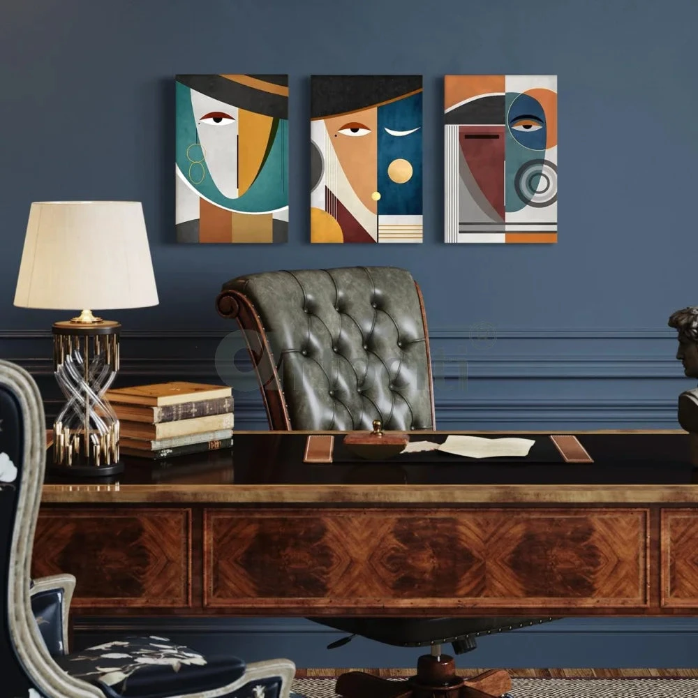 Abstract Face Wall Art Set Of 3 Canvas Giclee Prints(Abstract Face Wall Art Set Of 3 Transform Your Space With Unique Canvas Giclee Prints Modern Abstract) 9 Abstract Face Wall Art Set Of 3 Canvas Giclee Prints(Abstract Face Wall Art Set Of 3 Transform Your Space With Unique Canvas Giclee Prints Modern Abstract) - Image 7