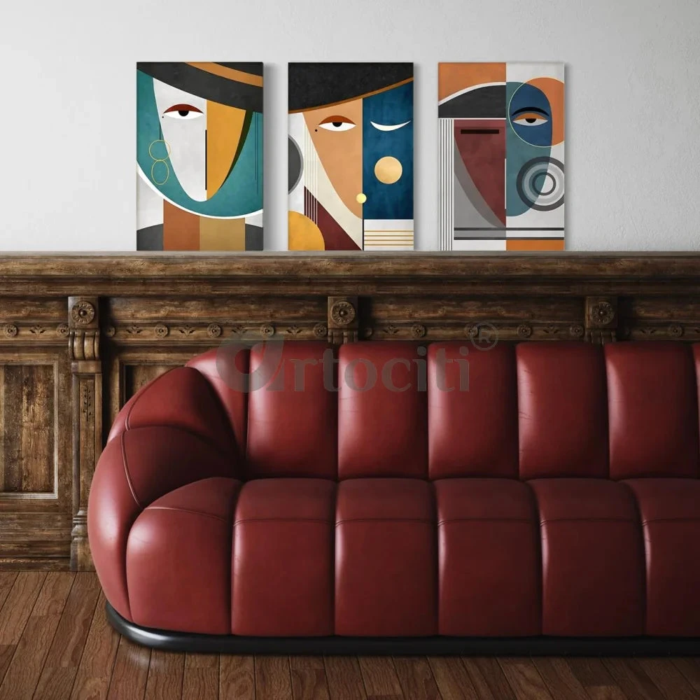Abstract Face Wall Art Set Of 3 Canvas Giclee Prints(Abstract Face Wall Art Set Of 3 Transform Your Space With Unique Canvas Giclee Prints Modern Abstract) 6 Abstract Face Wall Art Set Of 3 Canvas Giclee Prints(Abstract Face Wall Art Set Of 3 Transform Your Space With Unique Canvas Giclee Prints Modern Abstract) - Image 4