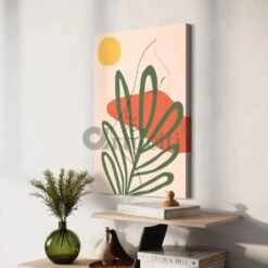 Abstract Plant Sun Moon Girl Face Line Poster Canvas Giclee Print(Boho Bliss Abstract Plant Sun Moon Girl Face Line Poster Canvas Giclee Print) -Artociti Sale Store abstract plant sun moon girl face line poster canvas giclee print 186