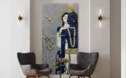 Abstract Radha Krishna 3D Elevation Sculpture Relief Mural Wall Art(7x3 5 Feet Abstract Radha Krishna 3d Elevation Sculpture Relief Mural Wall Art) -Artociti Sale Store abstract radha krishna 3d elevation sculpture relief mural wall art 740