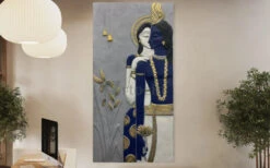 Abstract Radha Krishna 3D Elevation Sculpture Relief Mural Wall Art(7x3 5 Feet Abstract Radha Krishna 3d Elevation Sculpture Relief Mural Wall Art) -Artociti Sale Store abstract radha krishna 3d elevation sculpture relief mural wall art 799
