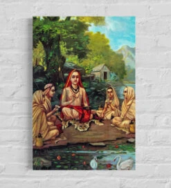 Adi Shankaracharya By Raja Ravi Varma Famous Canvas Painting(Adi Shankaracharya By Raja Ravi Varma Famous Canvas Painting)