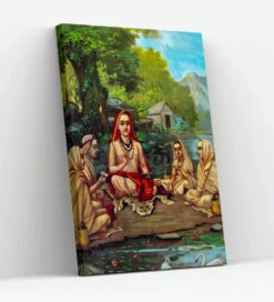 Adi Shankaracharya By Raja Ravi Varma Famous Canvas Painting(Adi Shankaracharya By Raja Ravi Varma Famous Canvas Painting) -Artociti Sale Store adi shankaracharya by raja ravi varma famous canvas painting 30x20 inches verma 951
