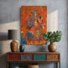 Ardhanarishvara Kerala Mural Canvas Print(9 Ardhanarishvara Kerala Art Mural Canvas Print 380 Gsm Divine Grace) -Artociti Sale Store ardhanarishvara kerala mural canvas print 24x16 inches 585