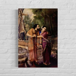 Arjuna And Subhadra By Raja Ravi Varma Canvas Painting(Arjuna And Subhadra By Raja Ravi Varma Famous Canvas Painting)