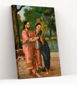Arjuna Wooing Subhadra By Raja Ravi Varma Famous Canvas Painting(Arjuna Wooing Subhadra By Raja Ravi Varma Famous Canvas Painting) 12 Arjuna Wooing Subhadra By Raja Ravi Varma Famous Canvas Painting(Arjuna Wooing Subhadra By Raja Ravi Varma Famous Canvas Painting) -Artociti Sale Store arjuna wooing subhadra by raja ravi varma famous canvas painting 30x20 inches verma 591