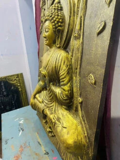 Bhumisparsha Mudra Buddha 3D Relief Mural(Bhumisparsha Mudra Buddha 3d Relief Mural Wall Art Ready To Hang) -Artociti Sale Store bhumisparsha mudra buddha 3d relief mural wall decor 958