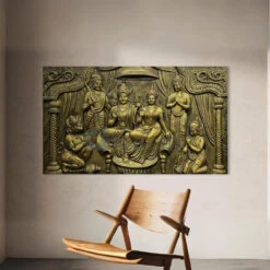 Artociti Sale Store -Artociti Sale Store big size ram darbar 3d relief mural wall art 383