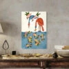Birds And Fish Gond Art Canvas Print(Aquatic Serenade Birds And Fish Gond Art Canvas Print Dive Into Tribal Elegance) -Artociti Sale Store birds and fish gond art canvas print 24x16 inches 201