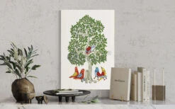 Birds Under The Tree Gond Art PrintVibrant Giclee Canvas(Avian Serenity Birds Under The Tree Gond Art Print Vibrant Giclee Canvas 24x16 30x20 Inches) 12 Birds Under The Tree Gond Art PrintVibrant Giclee Canvas(Avian Serenity Birds Under The Tree Gond Art Print Vibrant Giclee Canvas 24x16 30x20 Inches) -Artociti Sale Store birds under the tree gond art print vibrant giclee canvas 288