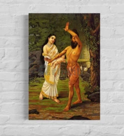 Birth Of Shakuntala By Raja Ravi Varma Famous Canvas Painting(The Birth Of Shakuntala By Raja Ravi Varma Famous Canvas Painting)