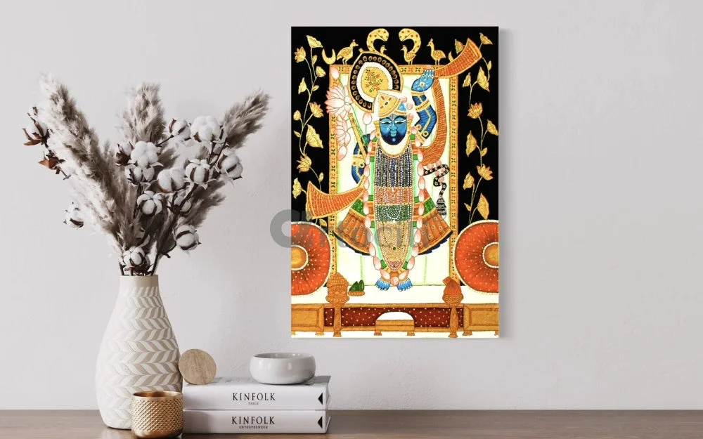 Blue Lord Shreenath Ji Pichwai Canvas Giclee Print(Divine Splendor Blue Lord Shreenath Ji Pichwai Canvas Giclee Print Embrace Tradition In Every Inch) 6 Blue Lord Shreenath Ji Pichwai Canvas Giclee Print(Divine Splendor Blue Lord Shreenath Ji Pichwai Canvas Giclee Print Embrace Tradition In Every Inch) - Image 4