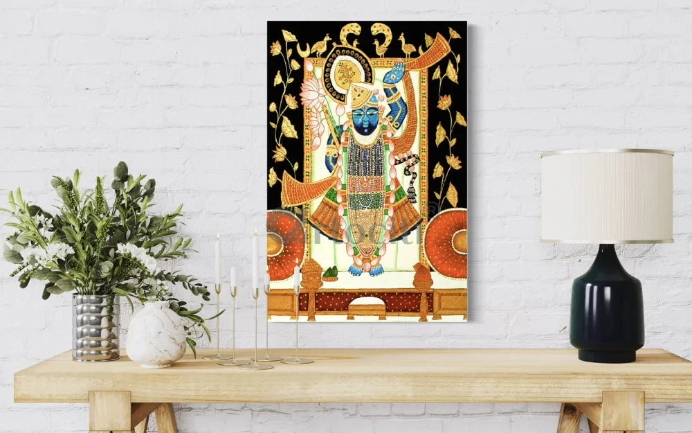 Blue Lord Shreenath Ji Pichwai Canvas Giclee Print(Divine Splendor Blue Lord Shreenath Ji Pichwai Canvas Giclee Print Embrace Tradition In Every Inch) 5 Blue Lord Shreenath Ji Pichwai Canvas Giclee Print(Divine Splendor Blue Lord Shreenath Ji Pichwai Canvas Giclee Print Embrace Tradition In Every Inch) - Image 3