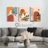 Boho Chic Canvas Painting (Set Of 3)(Boho Chic Canvas Painting Set Of 3) -Artociti Sale Store boho chic canvas painting set of 3 24x16 inches 406